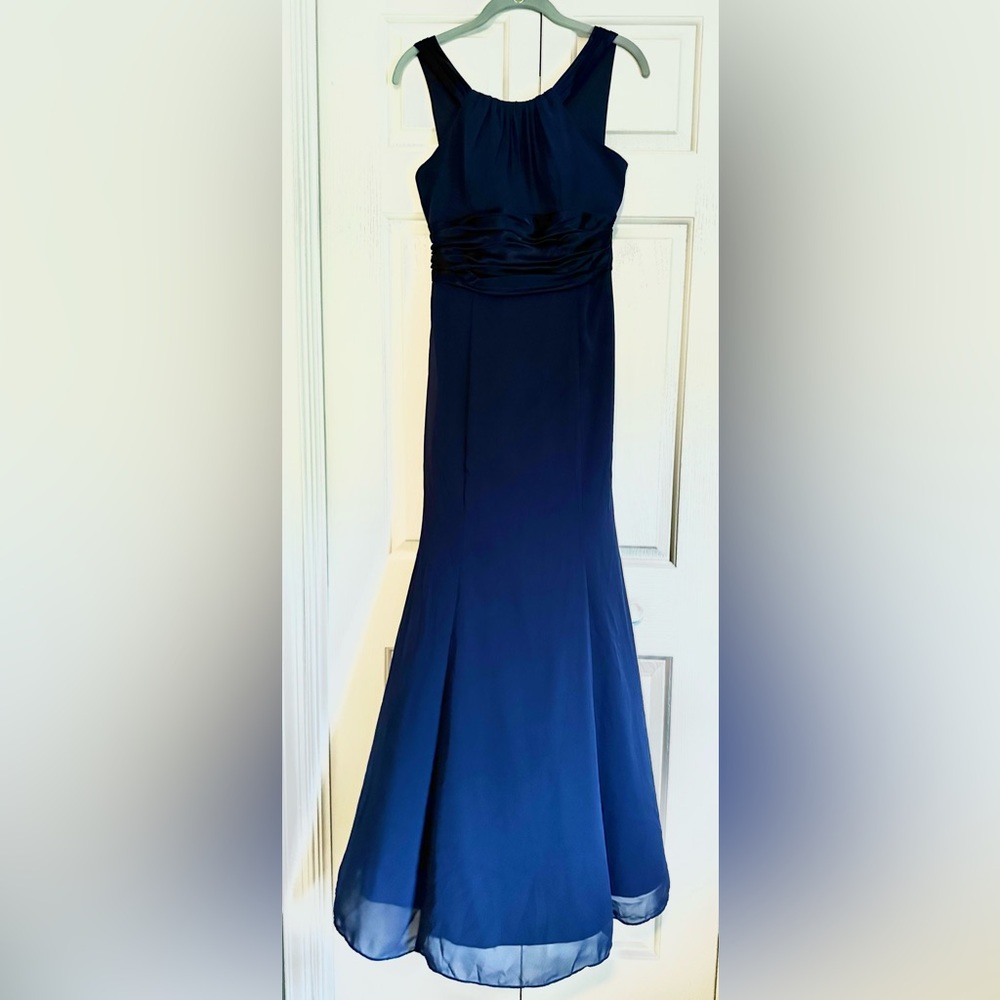 David’s bridal Navy Blue Sleeveless Evening Wear - Picture 1 of 6